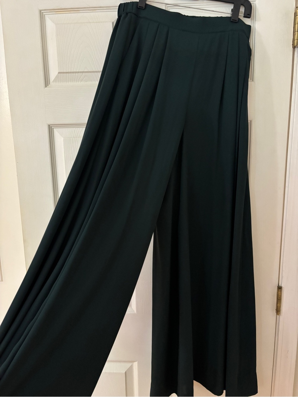 J. Crew Wide Leg Pants in Deep Emerald Green - Picture 3 of 4